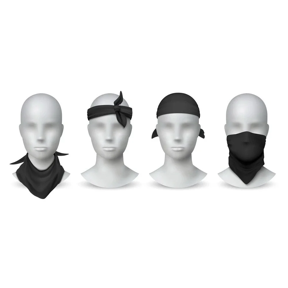 12‎ Pack Polyester Bandanas In Plain Color Ideal For Work Or Events 20x20